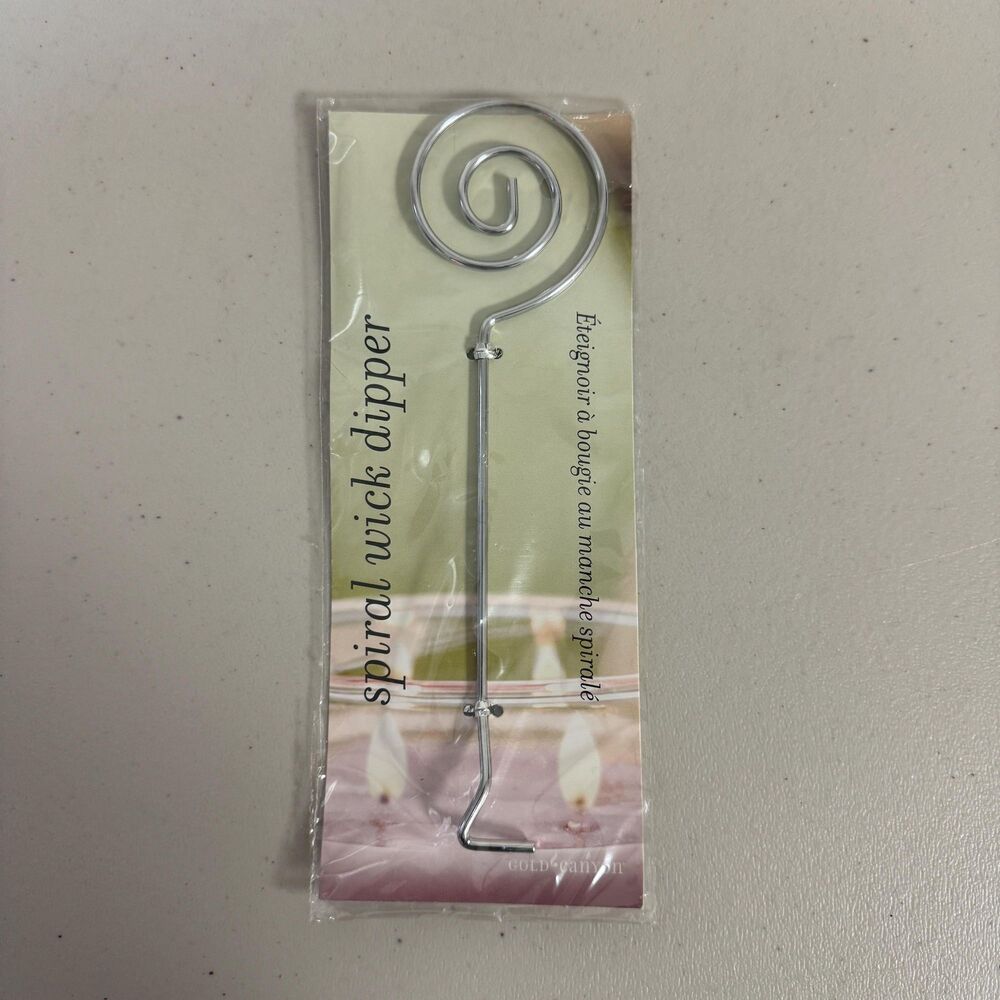 Wick Dipper Candle Snuffer Flame Extinguisher Tool Gold Canyn Spiral Home Silver